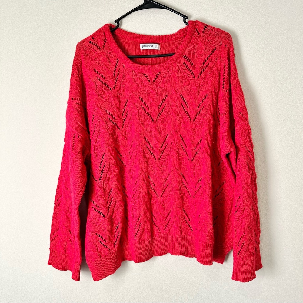 Stradivarius Braided Knit Sweater